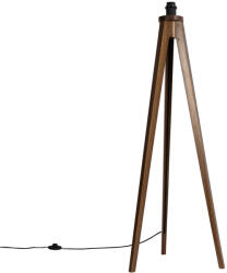 QAZQA Rusztikus állólámpa állvány dióból - Tripod Classic (107320)