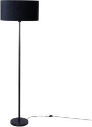 QAZQA Állólámpa fekete ovális bársony lámpabúrával 50 cm - Simplo (109114)