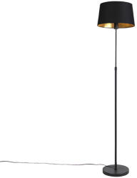 QAZQA Állólámpa fekete fekete árnyékolóval 35 cm állítható - Parte (98590)