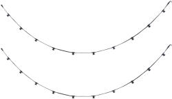 QAZQA Összekapcsolható fekete fényfüzér dugóval 10m 20 izzóval IP44 - Lubber (110602)