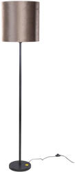 QAZQA Állólámpa fekete színű, barna bársony lámpabúrával, 40 cm - Simplo (109175)