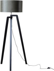 QAZQA Állólámpa fekete színű, zöld bársony lámpabúrával, 50 cm - Puros (109155)