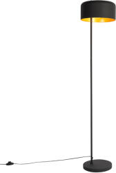 QAZQA Retro állólámpa fekete arannyal belül - Jinte (106990)
