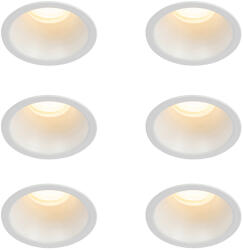 QAZQA 6 db fehér GU10 beépíthető spotlámpa szett 35 mm IP44 - Dept (109315)