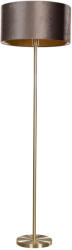 QAZQA Állólámpa sárgaréz lábbal és barna bársony lámpabúrával 50 cm - Simplo (109173)