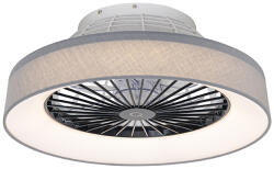 QAZQA Szürke mennyezeti ventilátor csillag effektussal 47cm LED-del, fényerőszabályzóval és távirányítóval - Emily (105369)