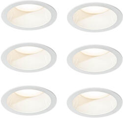 QAZQA 6 darabos süllyesztett spotlámpa készlet fehér színben, LED-del, 3000K-5000K - Elias (109576)