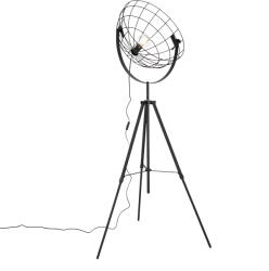 QAZQA Ipari állványos állólámpa fekete 50 cm állítható - Hanze (105838)