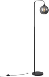 QAZQA Art Deco állólámpa fekete füstüveggel - Sandra (109492)