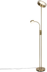 QAZQA Állólámpa bronz LED-del és dimmerrel, olvasólámpával - Kelso (106052)