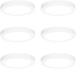 QAZQA 6 darabos süllyesztett vagy felületre szerelhető spotlámpa szett fehér 18 cm LED-del, 3 lépéses Dim to Warm funkcióval - Trans (109905)