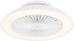 QAZQA Okos mennyezeti ventilátor fehér 59, 5 cm LED-del, fényerőszabályzóval és távirányítóval - Deniz (105201)