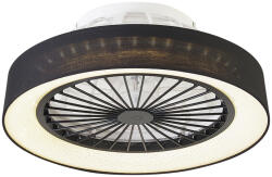 QAZQA Fekete mennyezeti ventilátor csillag effektussal 47 cm LED-del, fényerőszabályzóval és távirányítóval - Emily (105367)