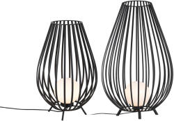 QAZQA Állólámpa szett fekete opállal 110 cm és 70 cm - Angela (107688)