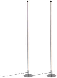QAZQA 2 db modern LED króm állólámpa szett - Line-up (95757)