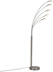 QAZQA Acél állólámpa LED-del és érintőképernyős fényerő-szabályzóval - Sixties Trento (98219)