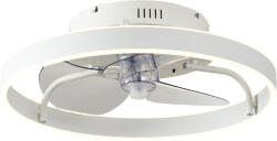 QAZQA Mennyezeti ventilátor fehér 50 cm LED-del, fényerőszabályzóval és távirányítóval - Maddy (108824)