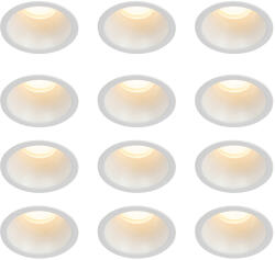 QAZQA 12 db-os beépíthető spotlámpa szett fehér GU10 35 mm IP44 - Dept (109316)