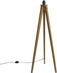 QAZQA Rusztikus állólámpa állvány vintage fa - Tripod Classic (103483)