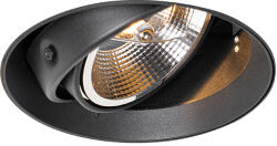 QAZQA Modern süllyesztett spotlámpa fekete GU10 AR111 kerek keret nélküli - Oneon (105198)