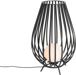 QAZQA Design állólámpa fekete opál üveggel 70 cm - Angela (106930)