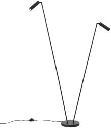 QAZQA Modern állólámpa fekete 2-lámpás GU10 35mm - Thomas (109438)