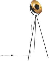 QAZQA Állólámpa fekete arannyal 42 cm állítható háromlábú - Magnax (102510)