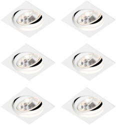 QAZQA 6 db Modern süllyesztett foltfehér állítható - Chuck 111 (109802)