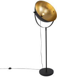 QAZQA Ipari állólámpa fekete 50 cm arany színű állítható - Magnax (102509)