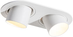 QAZQA Kerek beépíthető spotlámpa fehér GU10 35 mm dönthető 2 fényforrásos - Installa (108278)