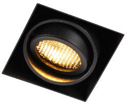 QAZQA Beépített reflektor fekete dönthető és forgatható keret nélküli - Oneon Honey (102809)