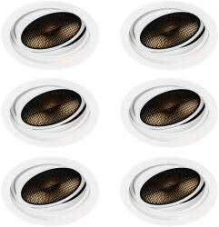 QAZQA 6 darabos modern, állítható, fehér süllyesztett spotlámpa szett - Coop 111 Honey (109826)