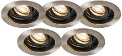 QAZQA Beépített spotlámpa Rondoo acél 5 darabos készlet (98717)