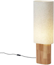 QAZQA Japandi állólámpa fa, vászonernyővel 90cm - Lamel (109457)