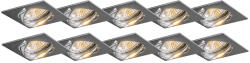 QAZQA Modern króm beépített reflektor, dönthető, 10 db-os készlet - Edu (98721)