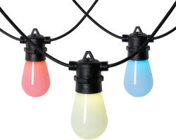 QAZQA Okos LED fényfüzér 15 méter 15 lámpa opál RGBW IP44 - Chill (107656)