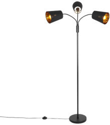 QAZQA Modern állólámpa fekete 3-lámpás - Carmen (103502)