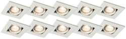 QAZQA 10 db fehér beépíthető spotlámpa állítható - Qure (102692)