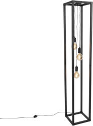 QAZQA Okos állólámpa fekete 3-lámpás, Wi-Fi-vel G95 - Big Cage (106185)