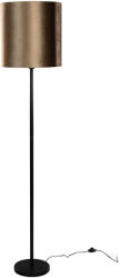 QAZQA Állólámpa fekete bársony lámpabúrával bronz színben 40 cm - Simplo (109205)
