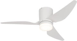 QAZQA Mennyezeti ventilátor fehér 123 cm LED-del, fényerőszabályzóval és távirányítóval - Patty (107763)