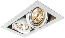 QAZQA Fehér beépíthető spot lámpa AR111 állítható 2 fényforrással - Oneon (91103)