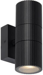 QAZQA Ipari kültéri fali lámpa fekete 2 fényes IP44 - Vigo (107017)