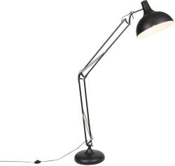 QAZQA Ipari állólámpa fekete, állítható - Hobby (93518)