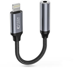 Tech-Protect UltraBoost Lightning/3, 5mm jack adapter - fekete/szürke - nextelshop