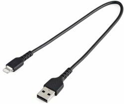 StarTech - 30 cm-es tartós fekete USB-A - Lightning kábel - RUSBLTMM30CMB (RUSBLTMM30CMB)