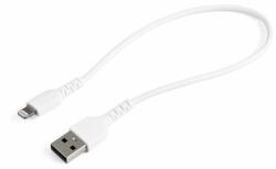 StarTech - 30 cm-es tartós fehér USB-A - Lightning kábel - RUSBLTMM30CMW (RUSBLTMM30CMW)
