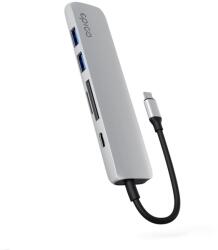 Epico 6in1 Alu Hub 8K USB-C csatlakozóval - ezüst (9915112100067)