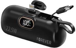 Forever Powerbank Forever MTB-100 5000mAh 22, 5W Lightning fekete (GSM182133)