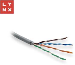 LYNX CS LYNX UTP kábel Cat5e, PVC (Eca), teljesen hegesztett, beltéri, szürke, doboz 305m (LX-SLD-UTP5E-PVC-GR)